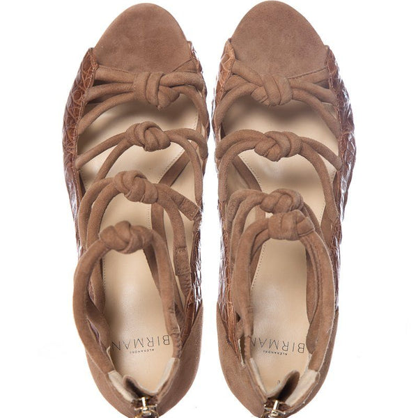 Alexandre Birman Tan Suede Sandals SZ 38.5