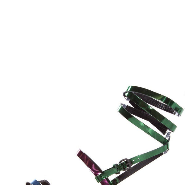 Alvaro Gonzalez Metallic Leather Anna Flat Sandals SZ 38 NWT SALE
