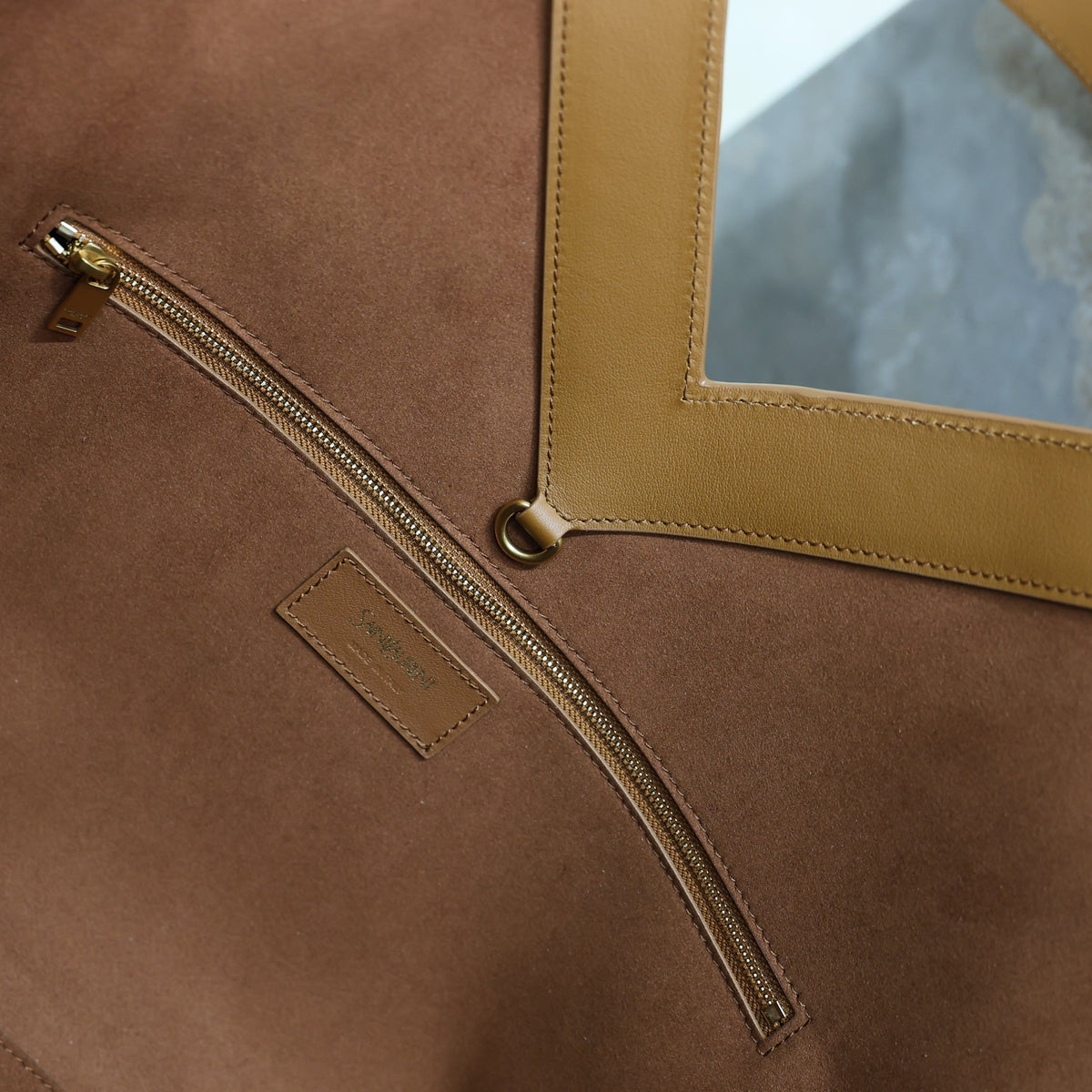 SL Y TOTE IN SUEDE BAG