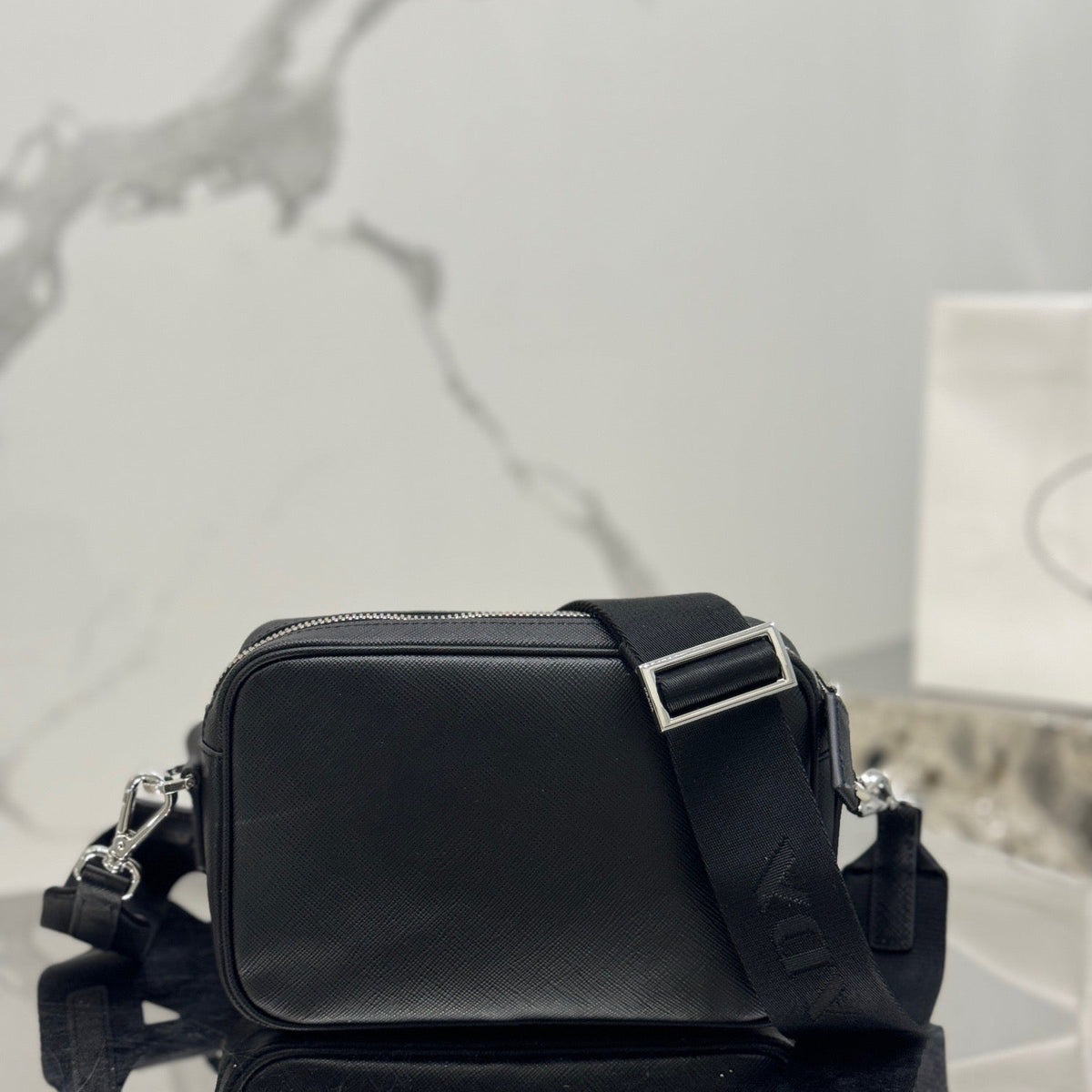 PD SAFFIANO LEATHER SHOULDER BAG