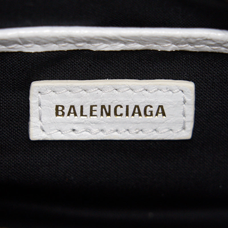 balenciaga Nano City Bag white with GHW