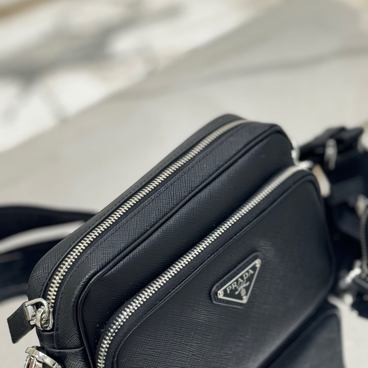 PD SAFFIANO LEATHER SHOULDER BAG