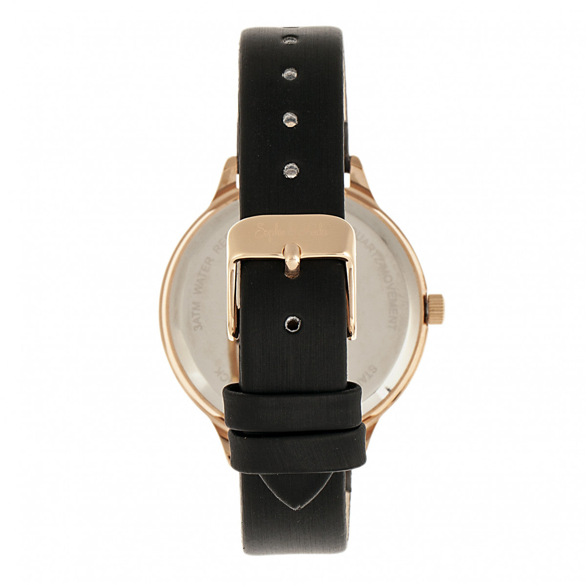Sophie & Freda Rio Grande Leather-Band w/Swarovski Crystals - Rose Gold/Black