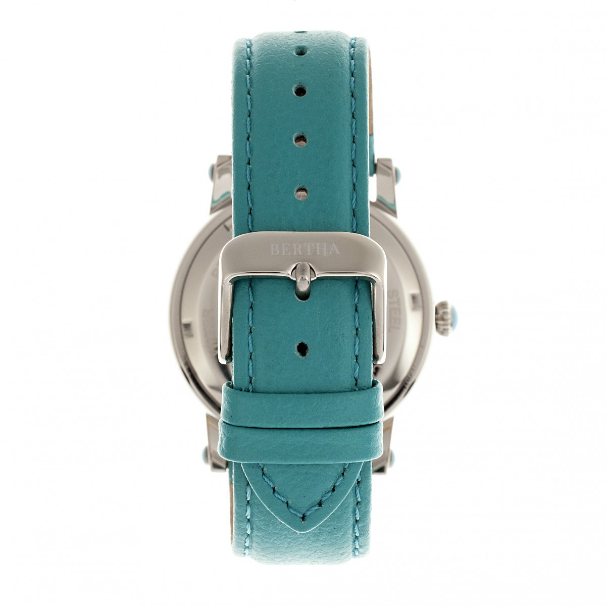 Bertha Chelsea MOP Leather-Band Ladies Watch
