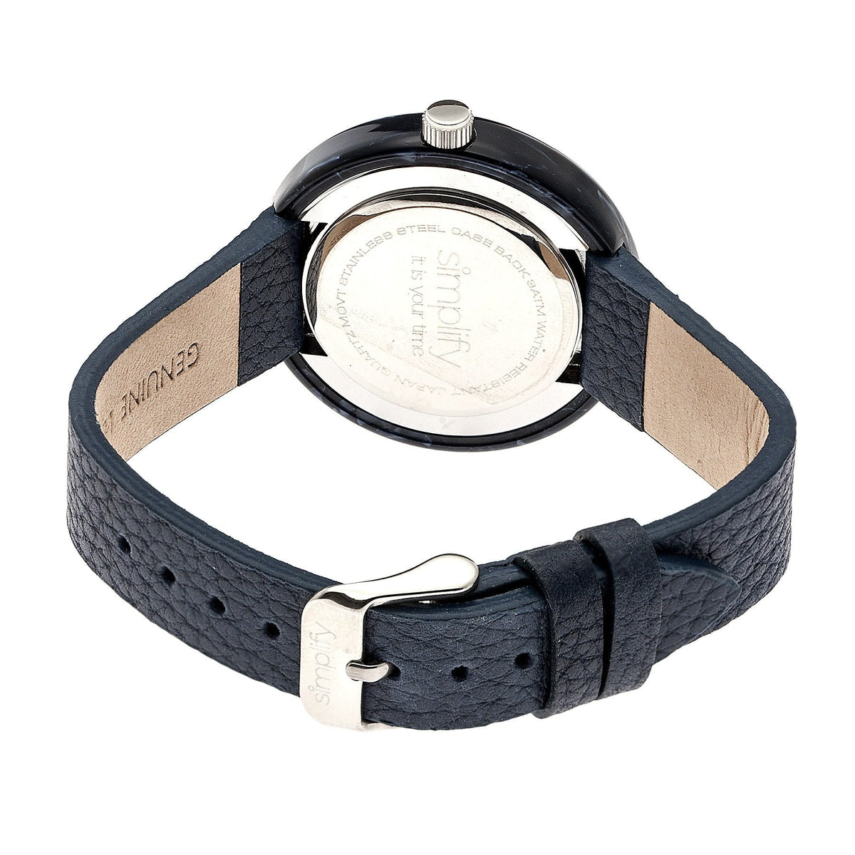 Simplify The 3700 Leather-Band Watch