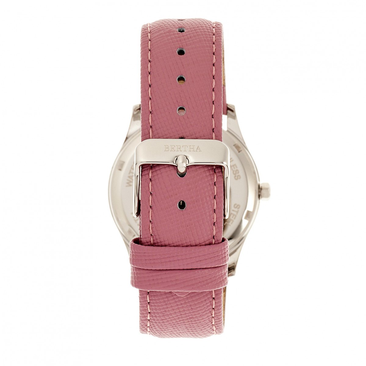 Bertha Sadie Mother-of-Pearl Leather-Band Watch