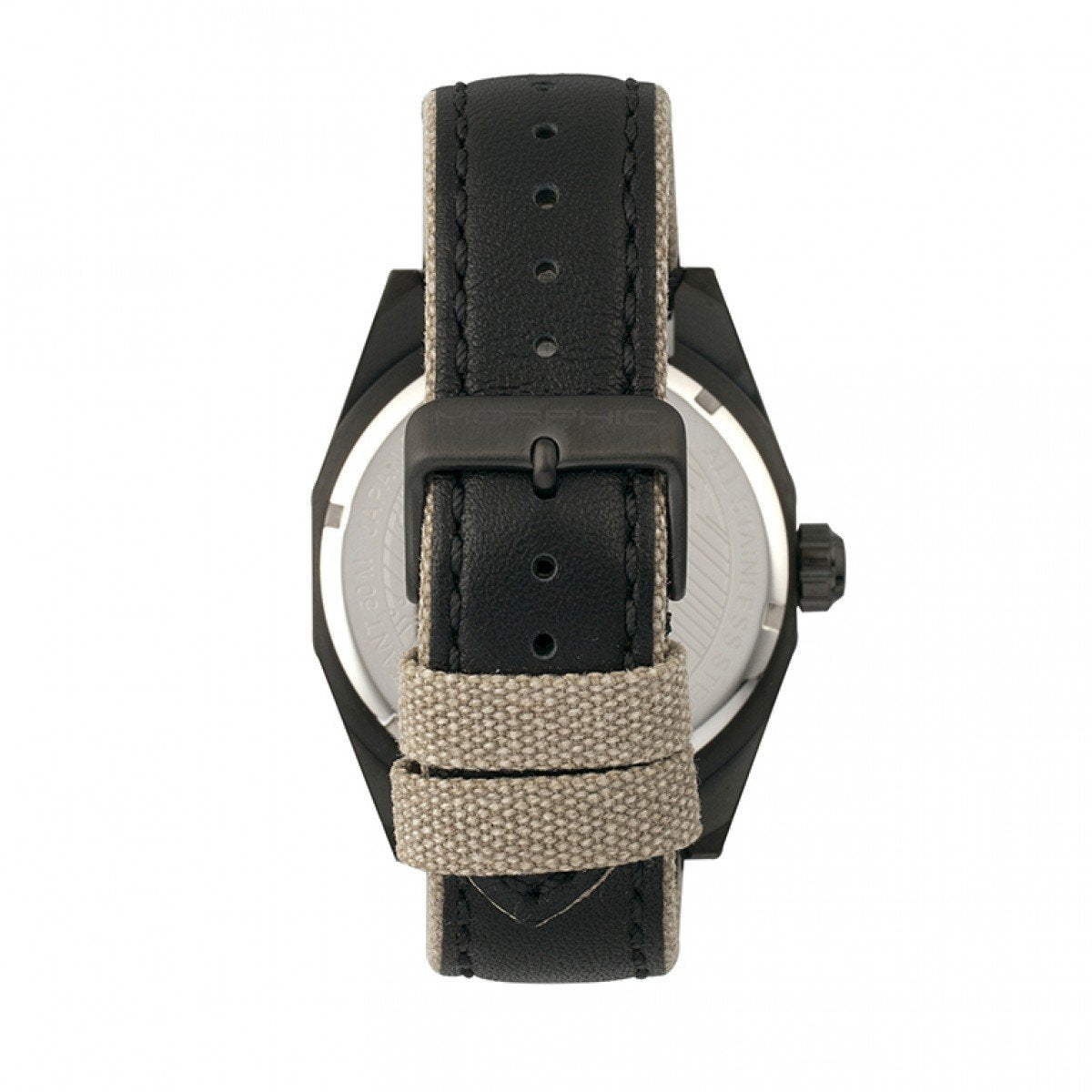 Morphic M59 Series Leather-Overlaid Canvas-Band Watch