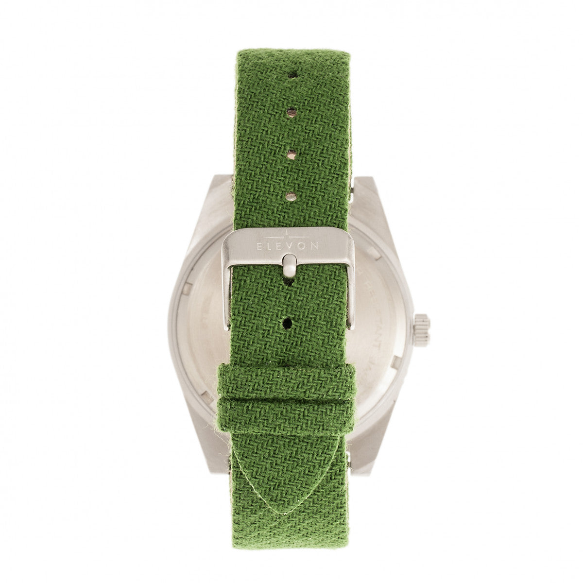 Elevon Jeppesen Pressed Wool Leather-Band Watch w/Date - Green