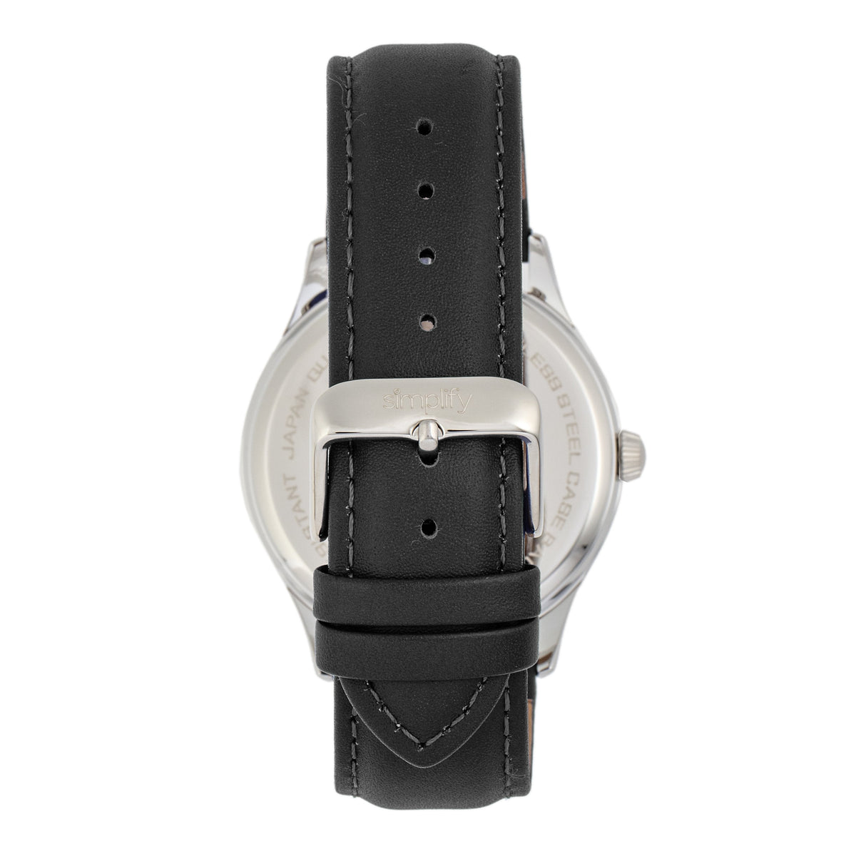 Simplify The 6900 Leather-Band Watch w/ Date