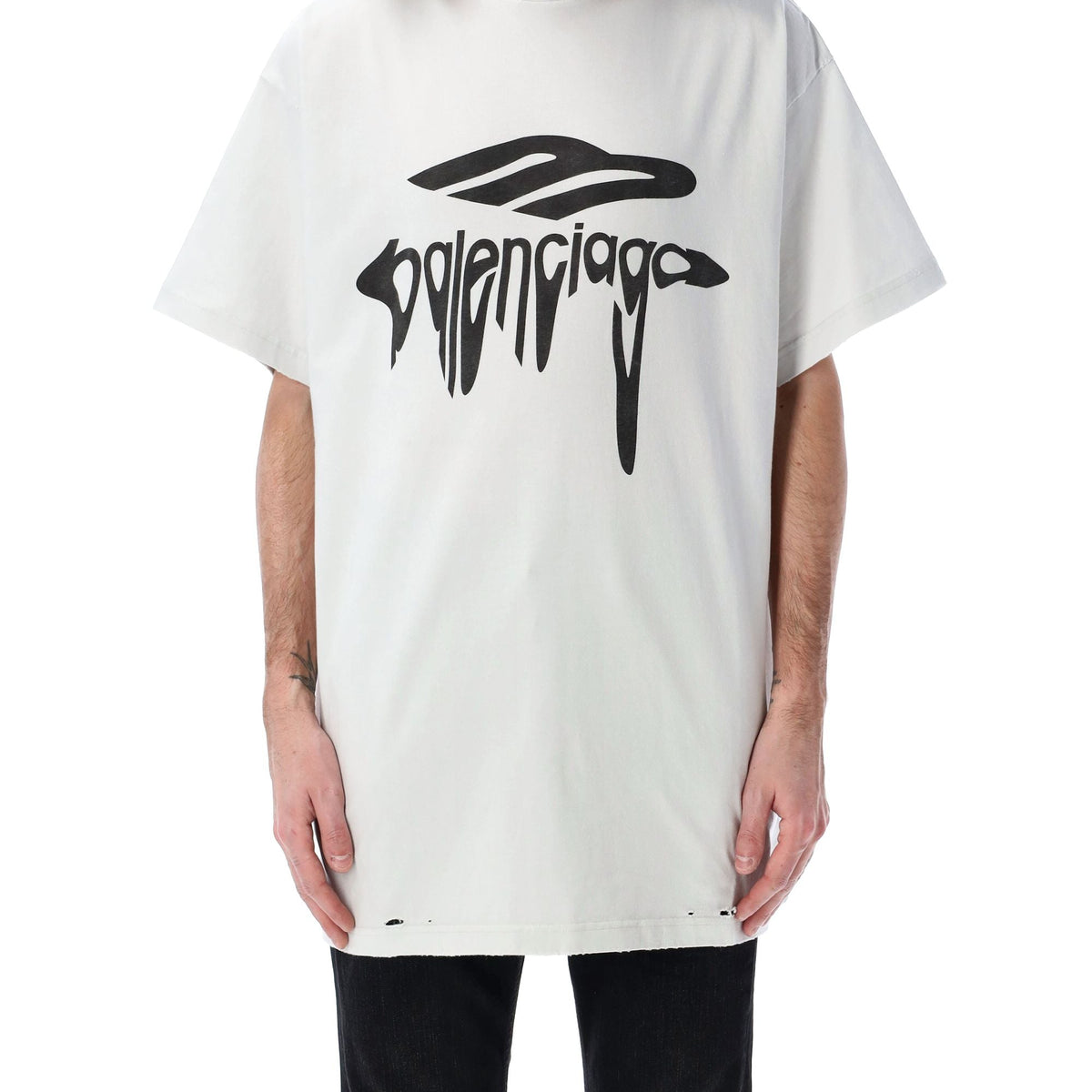 BALENCIAGA Oversized 3B Liquefied T-Shirt - Size 2