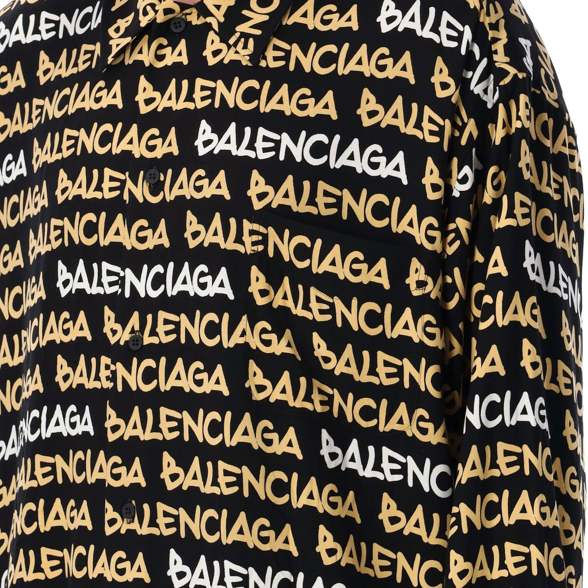 BALENCIAGA Oversized Allover Logo Shirt