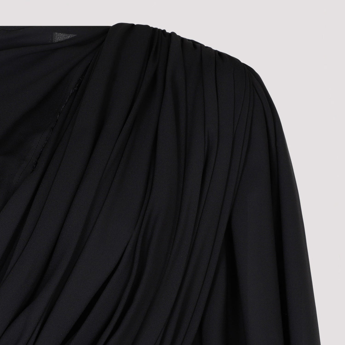 BALENCIAGA Asymmetrical Hem Draped Dress