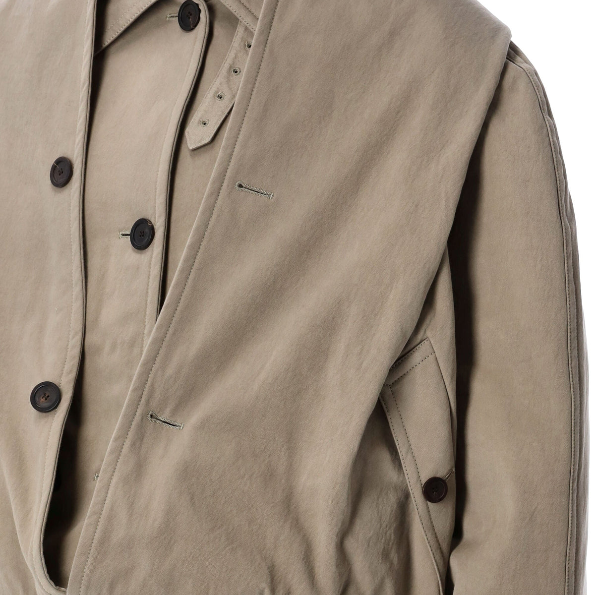 BALENCIAGA Flipped Hooded Trench Coat