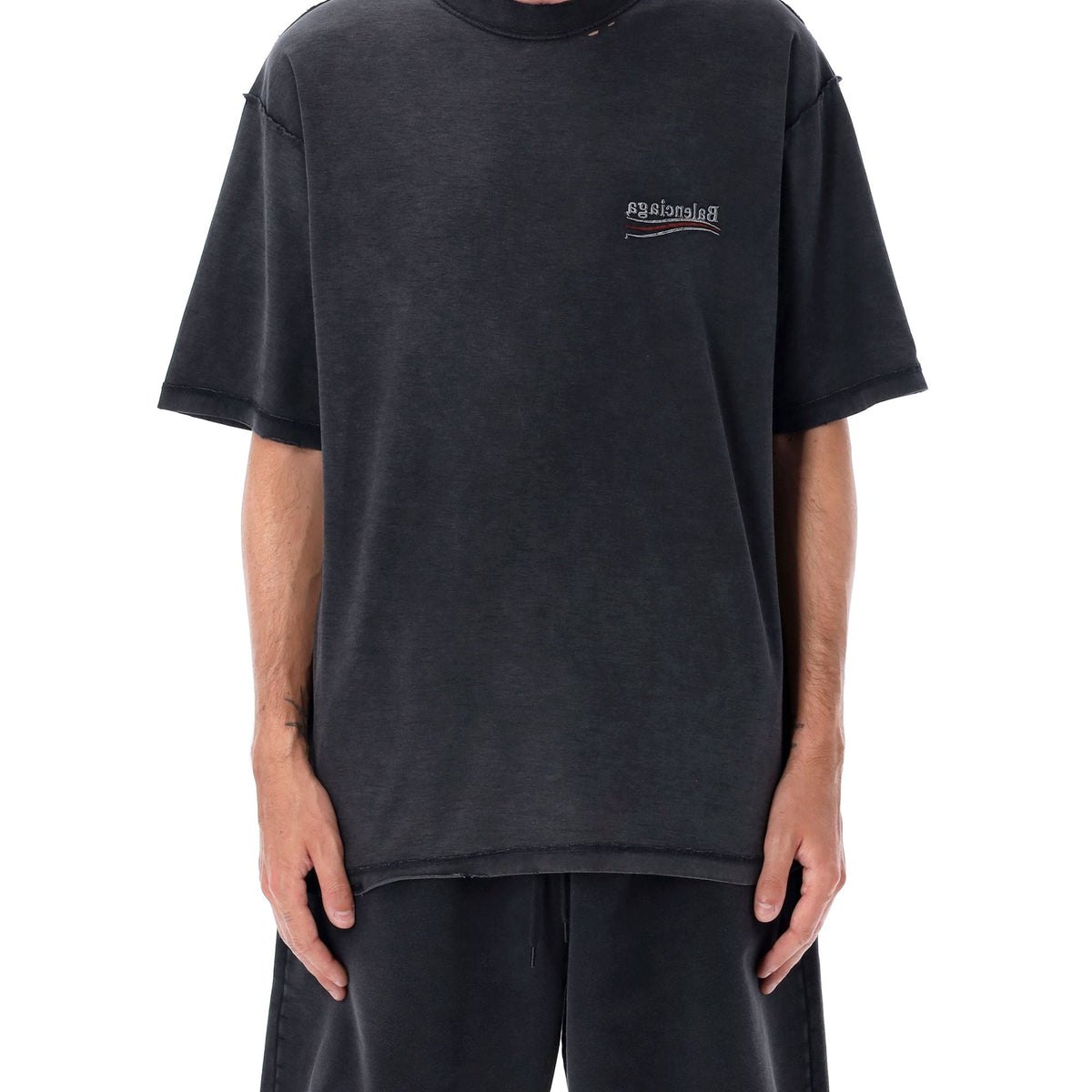 BALENCIAGA Political Campaign Inside-Out T-Shirt - Large Fit