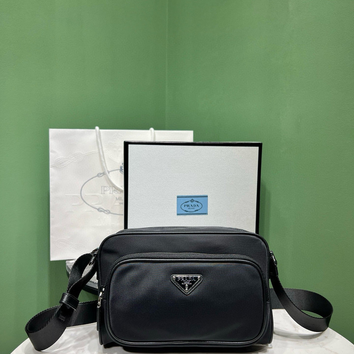 PD SMALL RE-NYLON SHOULDER BAG