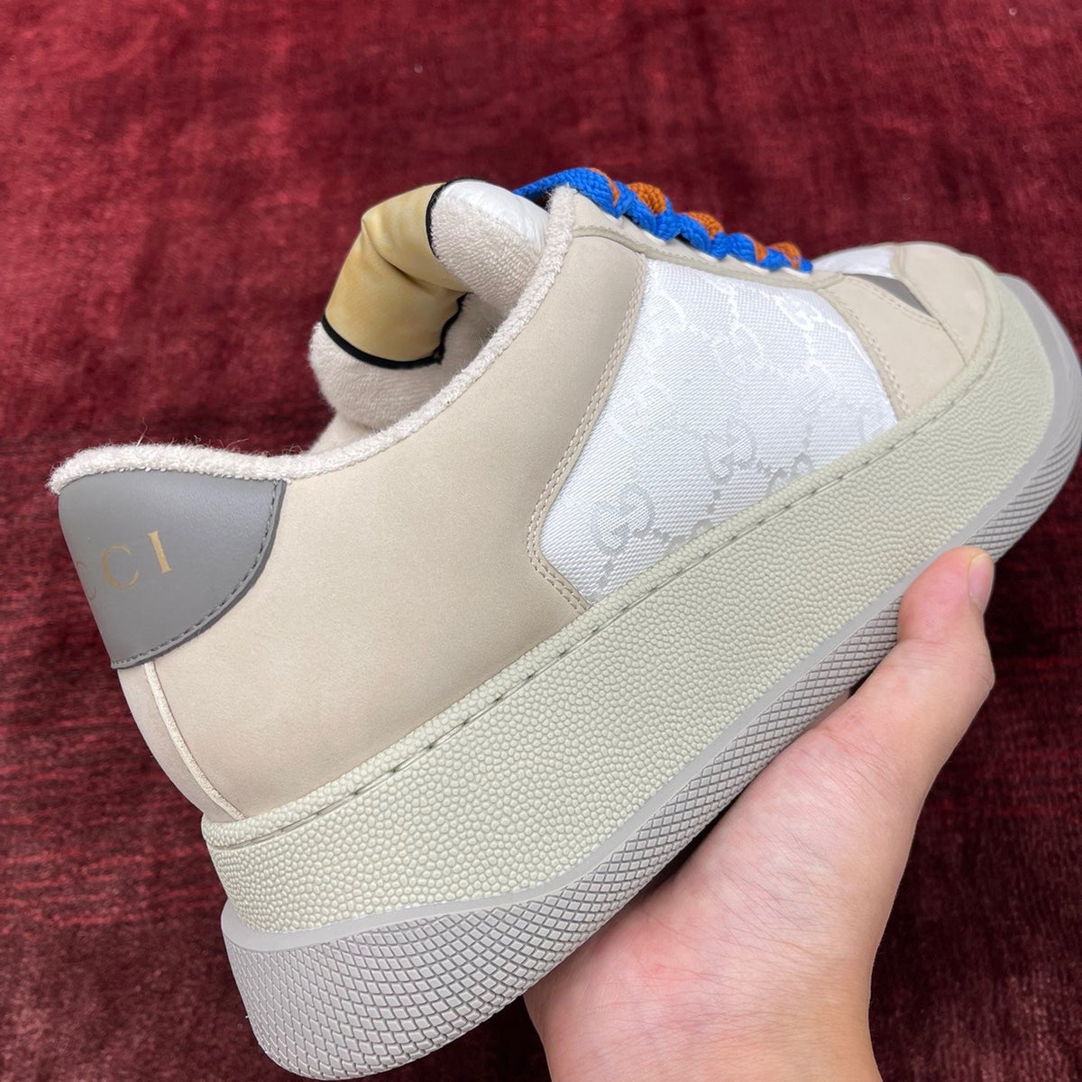 GG SCREENER LEATHER SNEAKERS