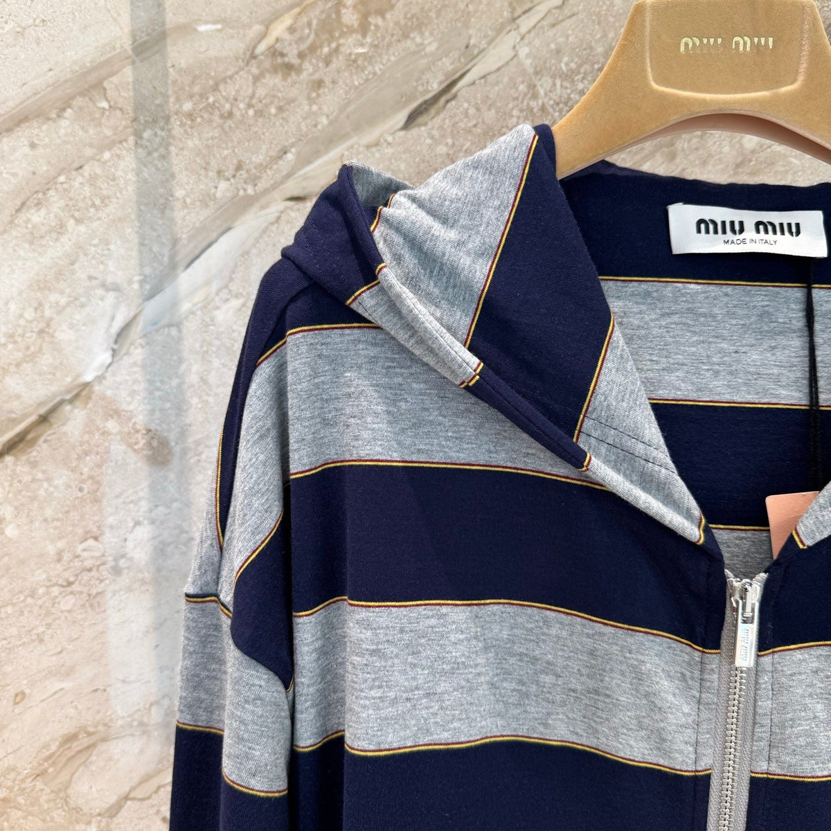 MIU M ZIP HOODIE