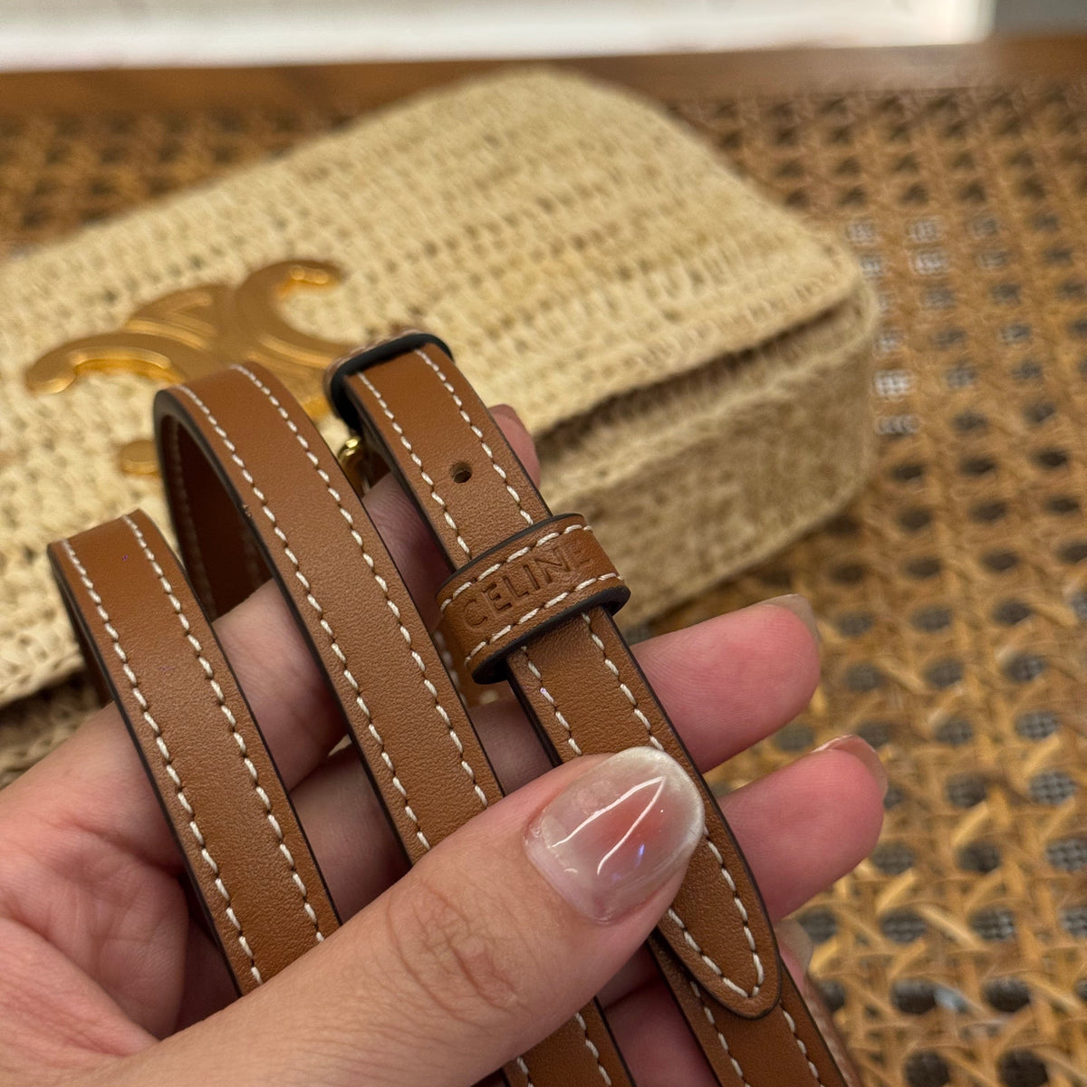 CEL MULTIPOCHETTE IN RAFFIA BAG