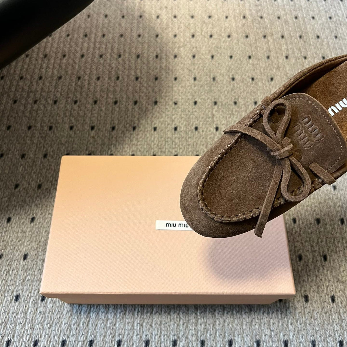 MIU M SUEDE MULES