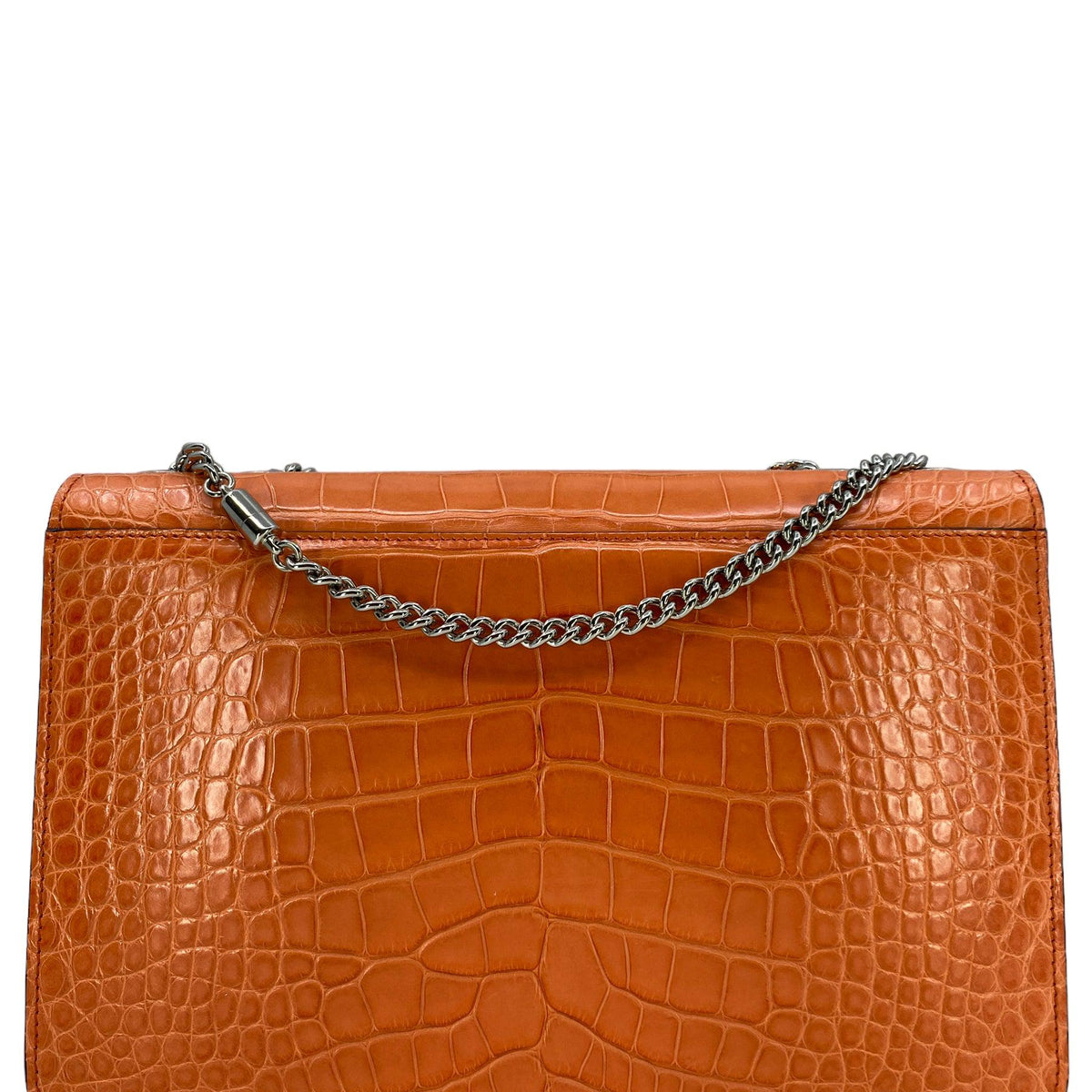 Gucci Coral Crocodile Interlocking GG Shoulder Bag
