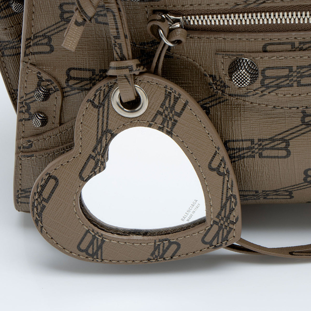 balenciaga BB Monogram Canvas Signature Neo Cagole City XS Satchel (SHF-uVcjOs)