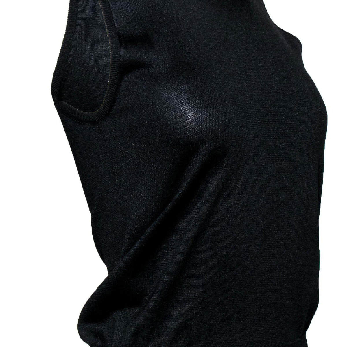 balenciaga - Black Knit Silk Sleeveless Tank Sz 6