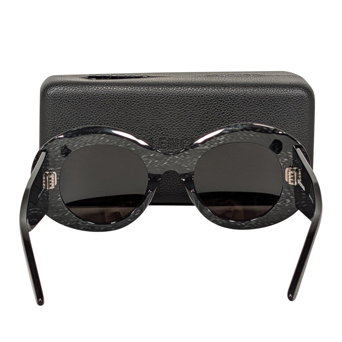 balenciaga - Black Print Large Round Sunglasses