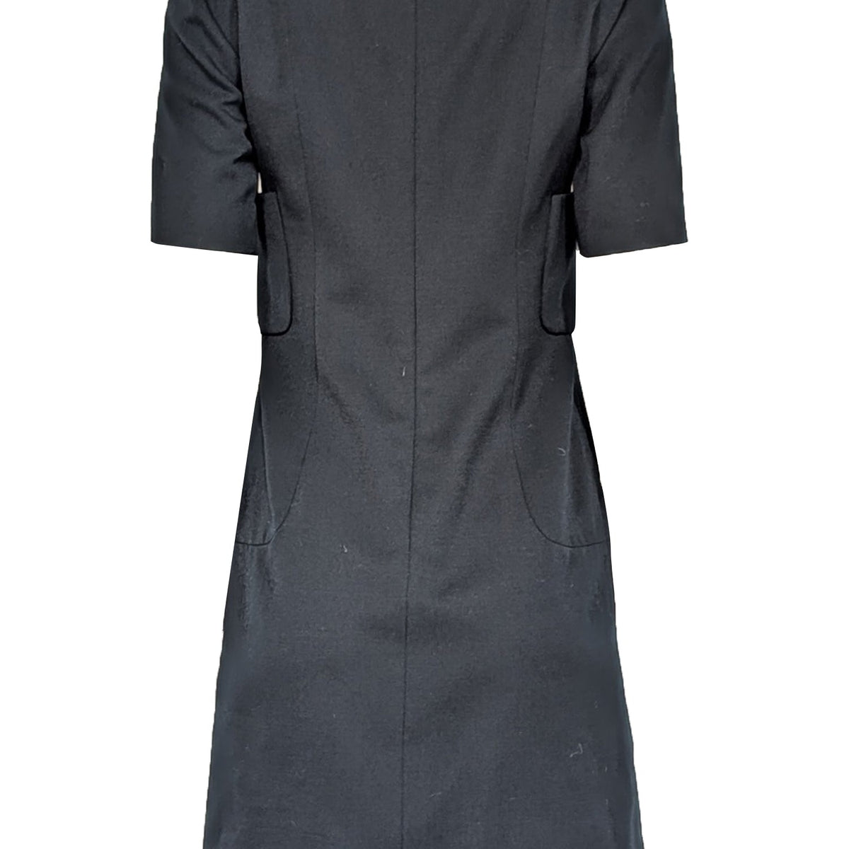 balenciaga - Black Short Sleeve Sheath Dress Sz 6