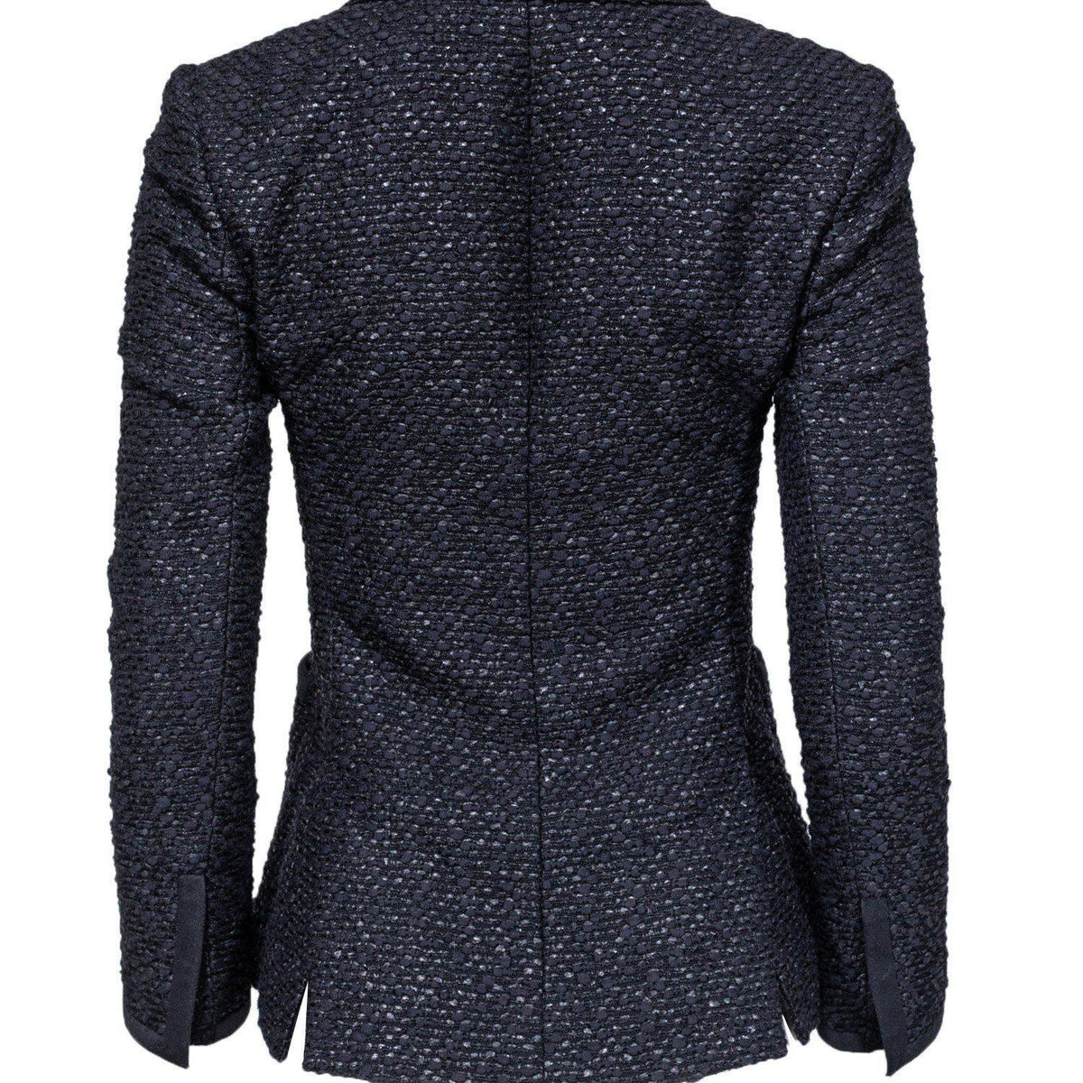 balenciaga - Black Tweed Double Breasted Blazer Sz 6