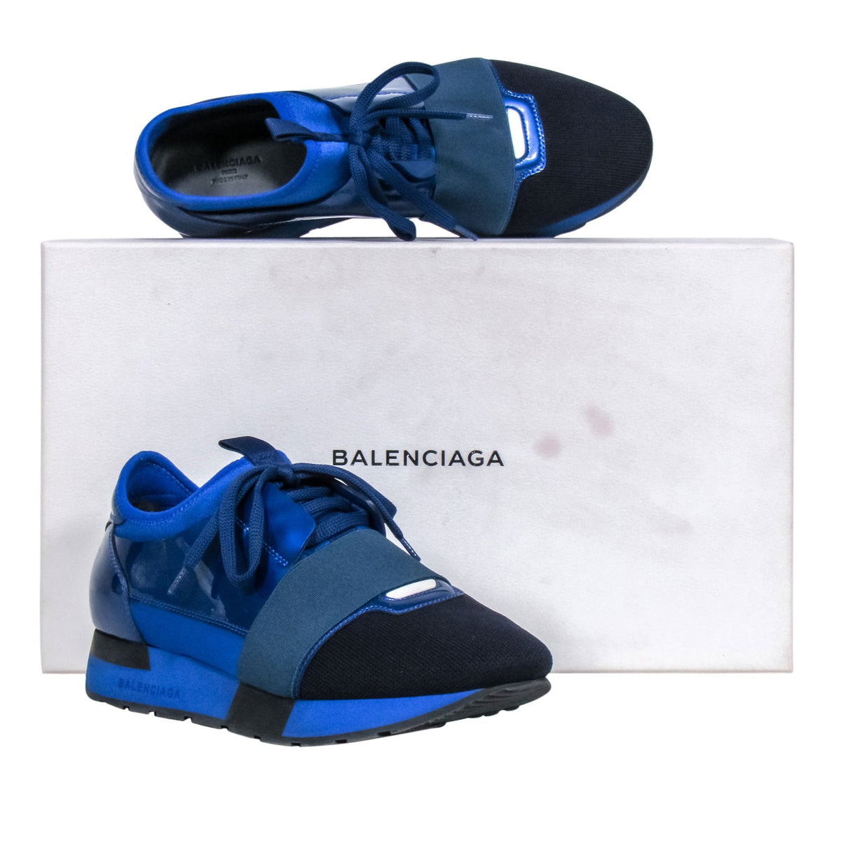 balenciaga - Blue Lace Up Sneakers Sz 8