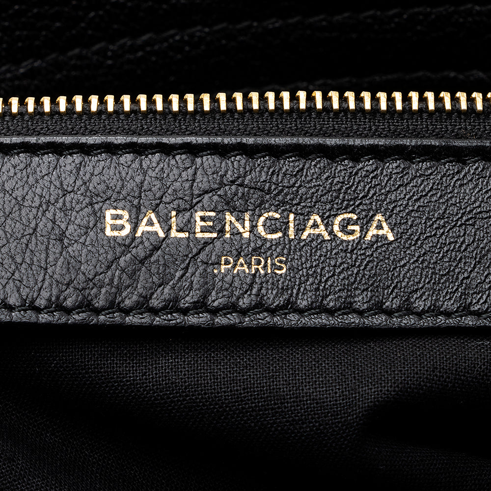 Balenciaga Chevre Metallic Edge Velo Satchel (SHF-18504)