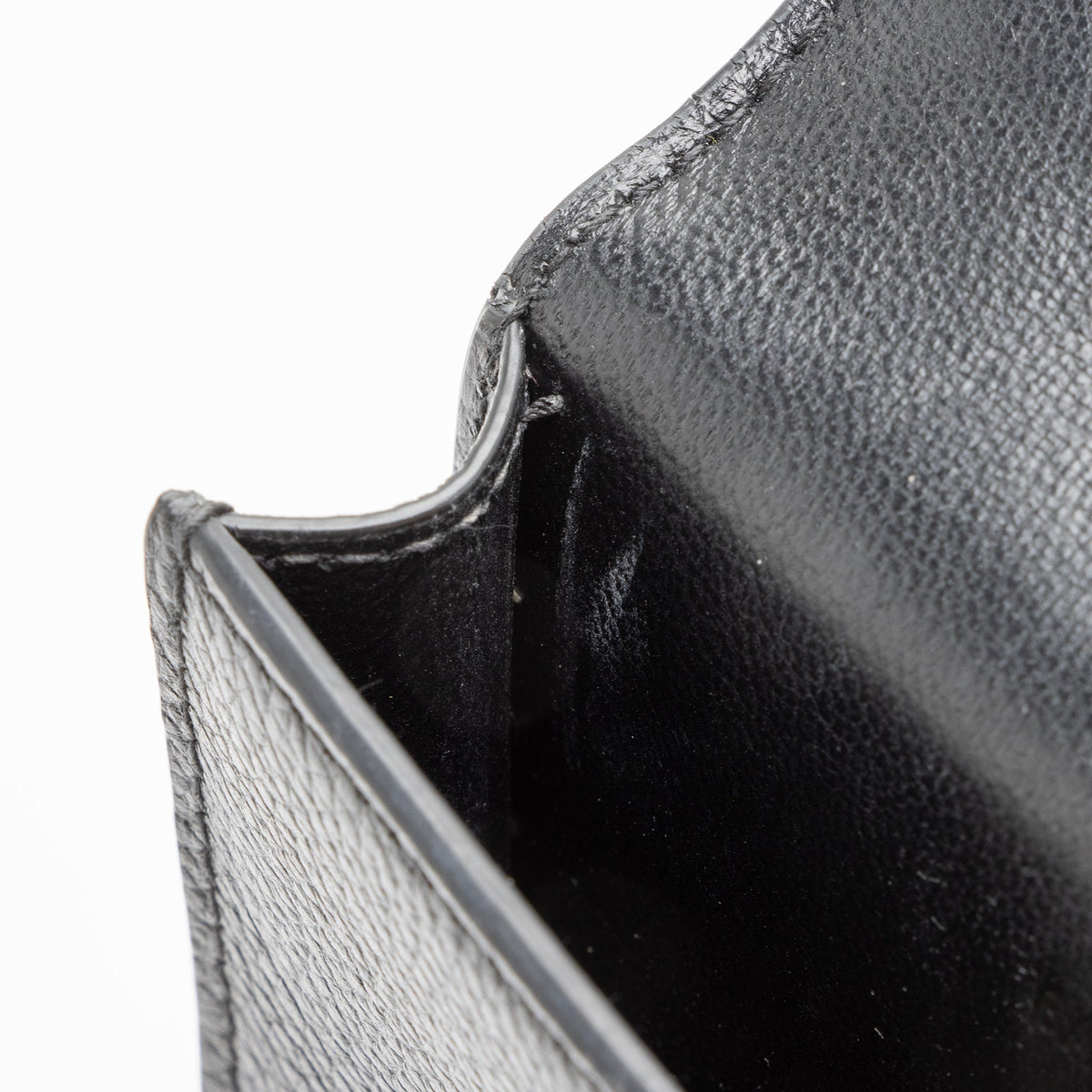 Balenciaga Grained Calfskin Logo Cash Phone Card Holder Flap Bag (SHF-23466)