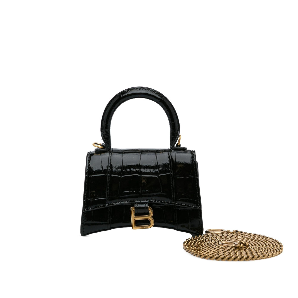 Balenciaga Mini Embossed Leather Hourglass (SHG-9K7ahx)