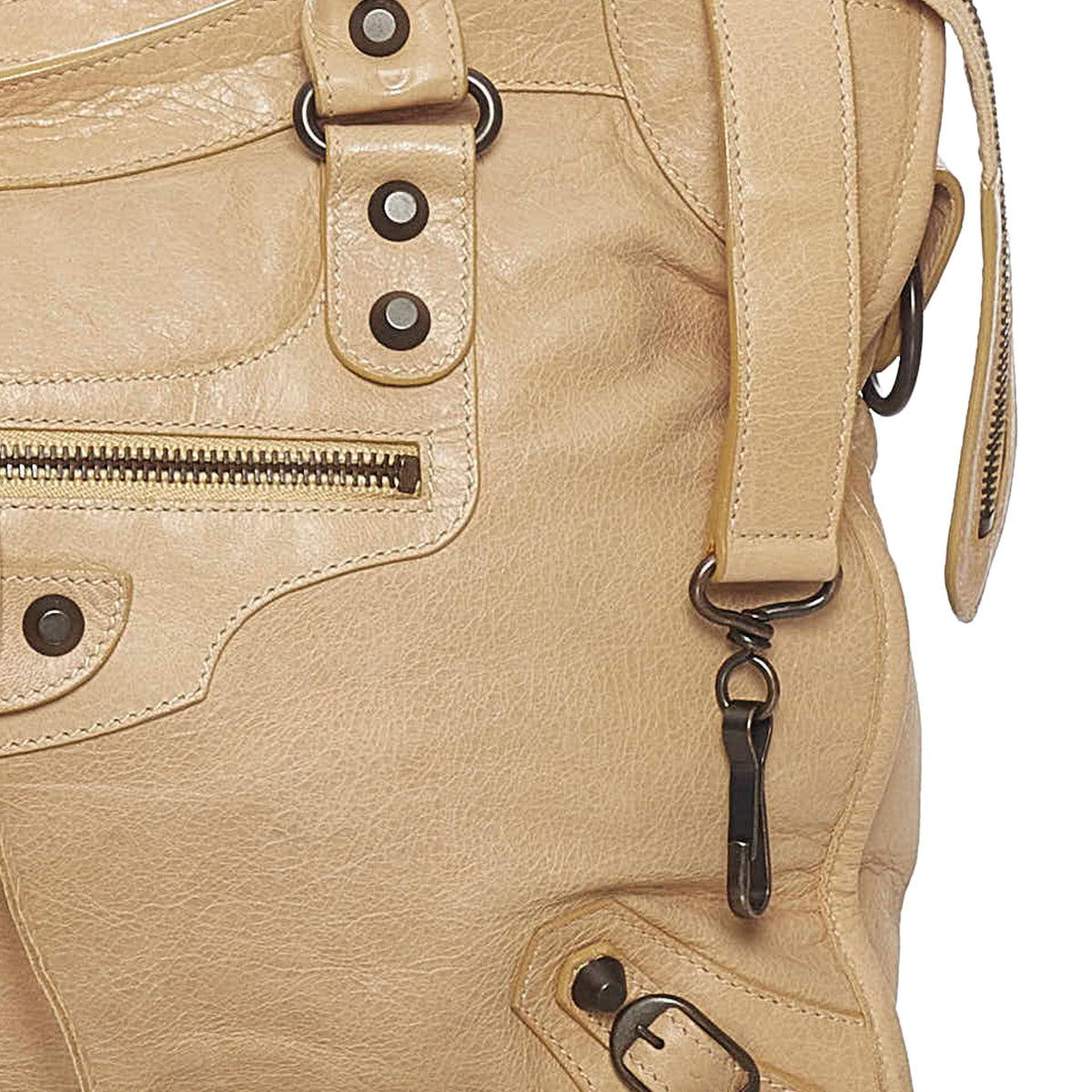 Balenciaga Motocross Classic City Leather Satchel (SHG-28235)