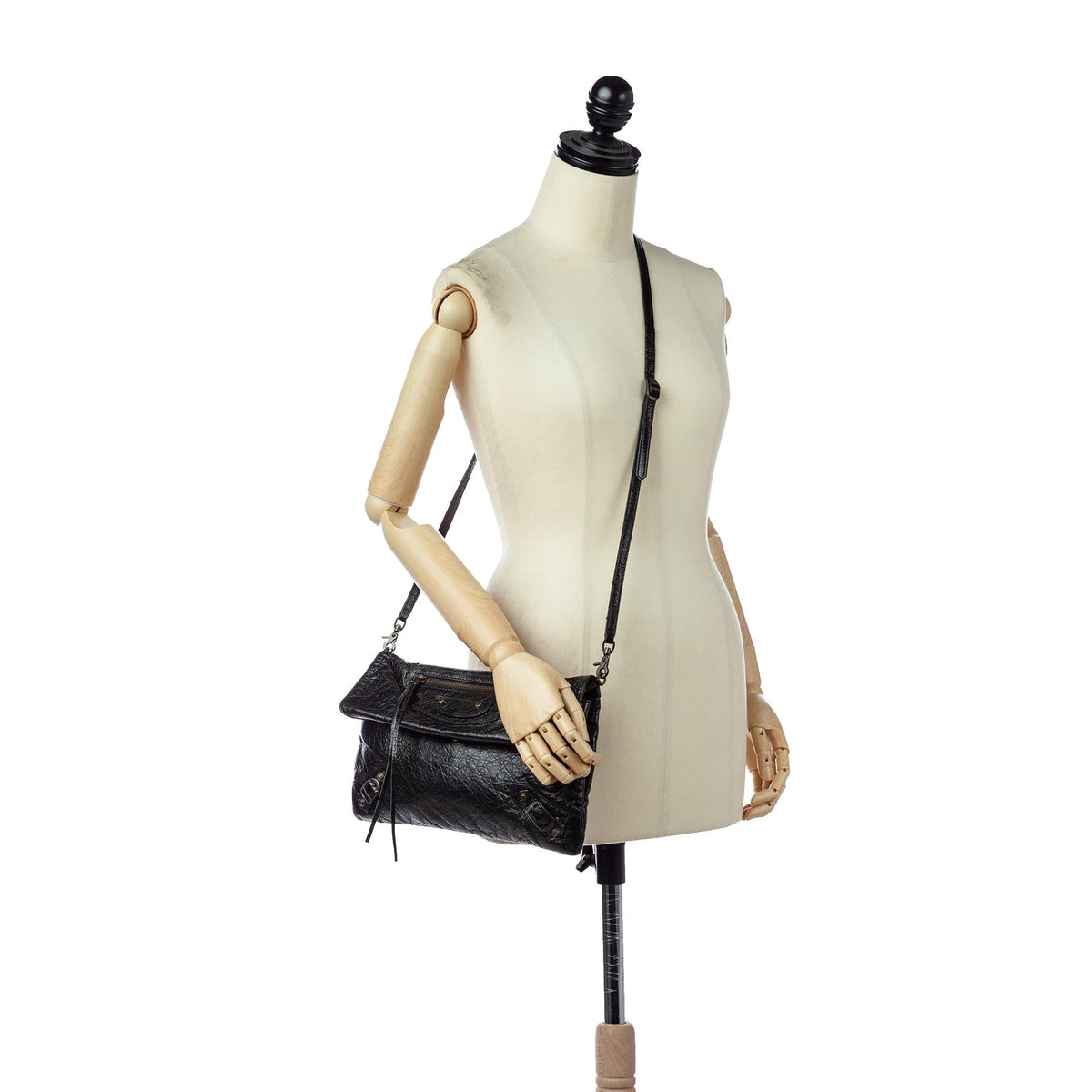 Balenciaga Motocross Classic Envelope Lambskin Leather Crossbody Bag (SHG-26683)