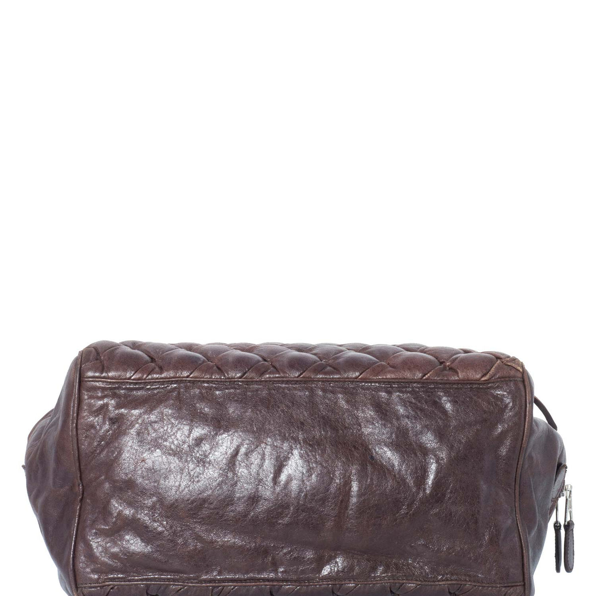 balenciaga Motocross Classic Matelasse Handle Bag Brown