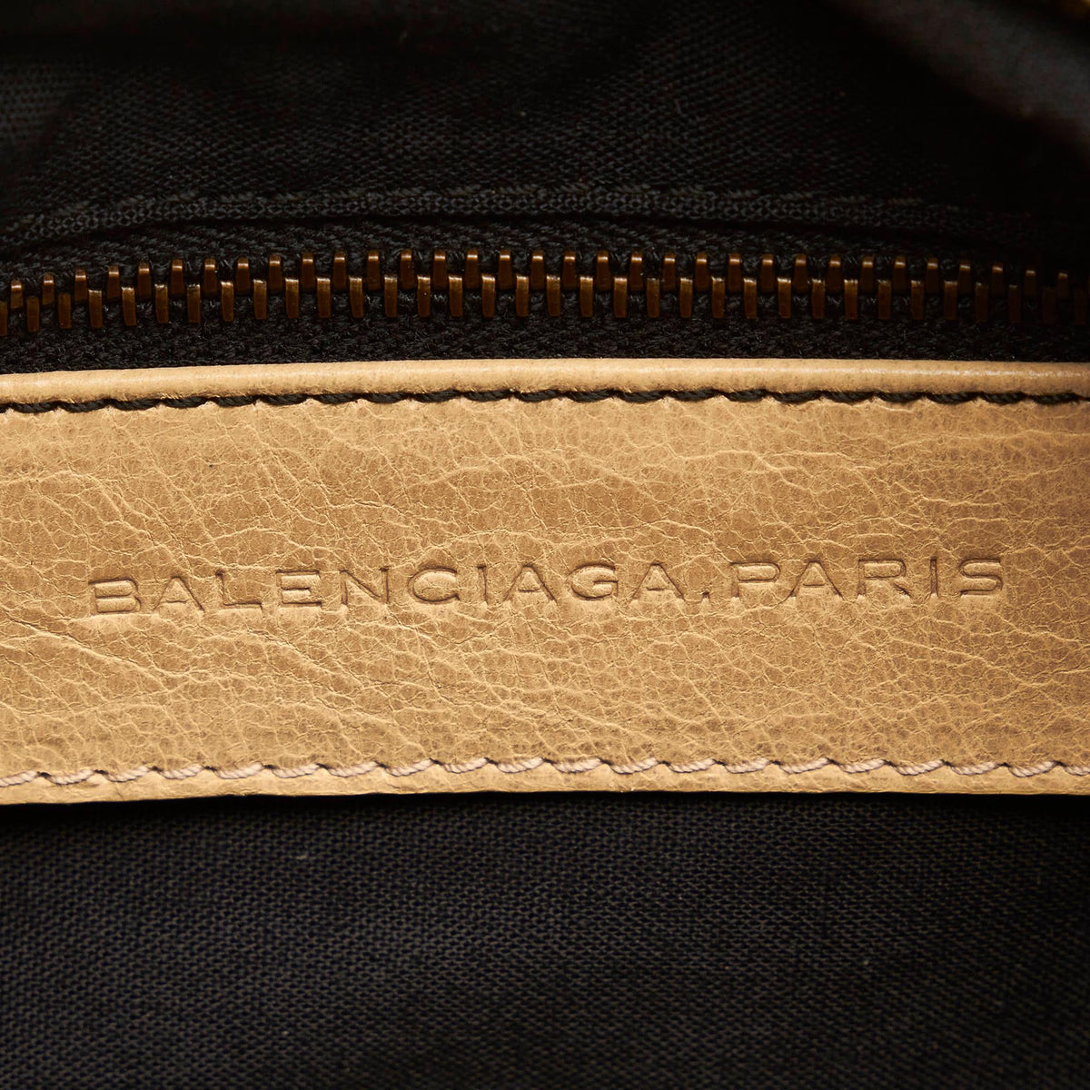 Balenciaga Motocross Classic Town Lambskin Leather Satchel (SHG-33928)