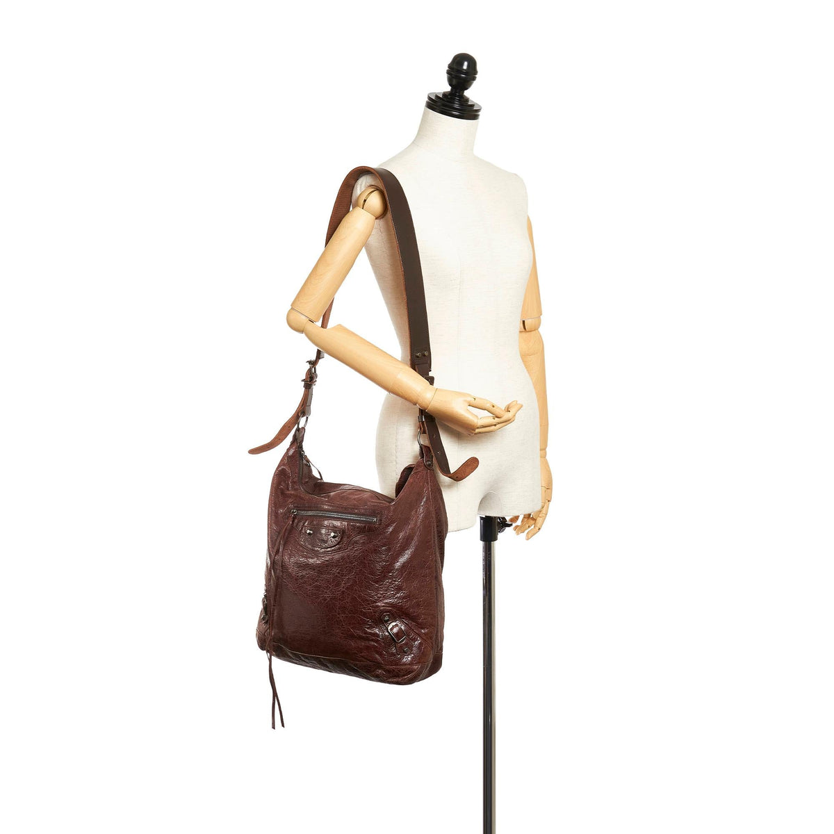 Balenciaga Motocross Day Leather Messenger Bag (SHG-28141)