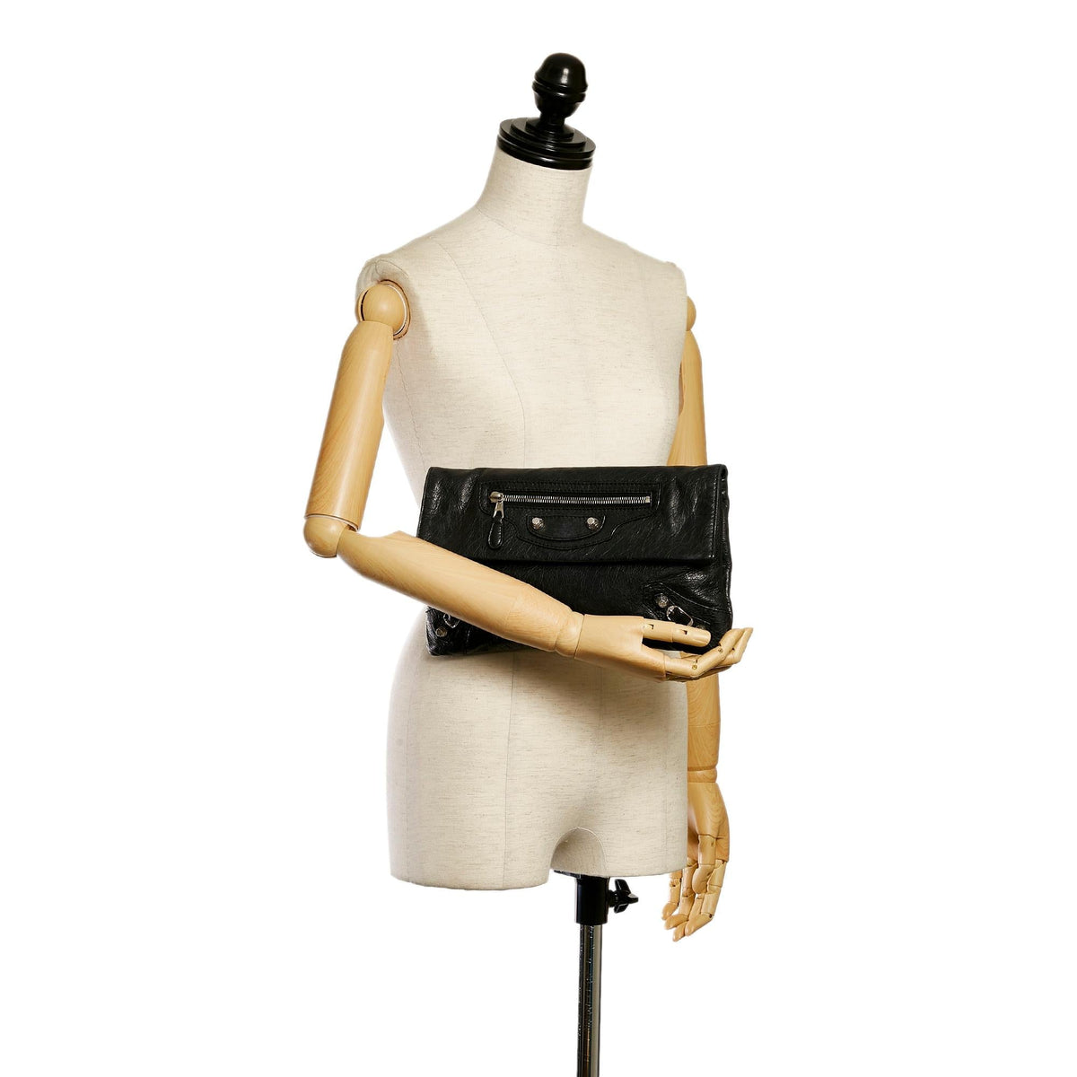 Balenciaga Motocross Giant 12 Envelope Leather Clutch Bag (SHG-32526)