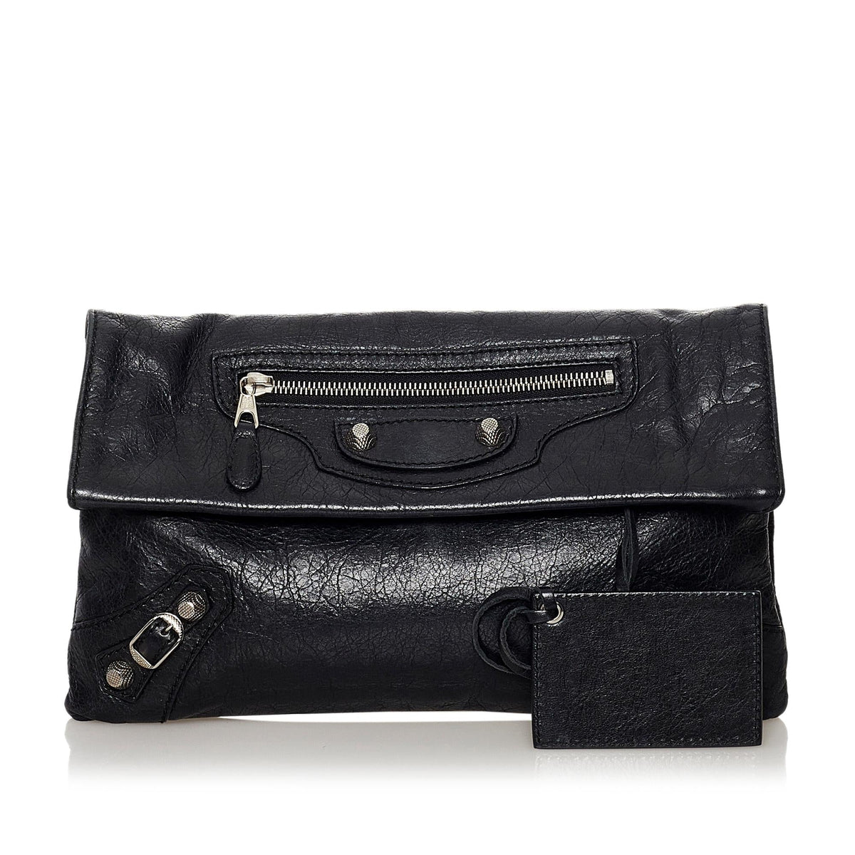 Balenciaga Motocross Giant 12 Envelope Leather Clutch Bag (SHG-32526)