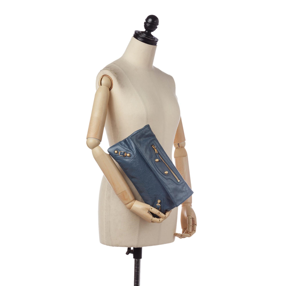 Balenciaga Motocross Giant 12 Envelope Leather Clutch Bag (SHG-33726)