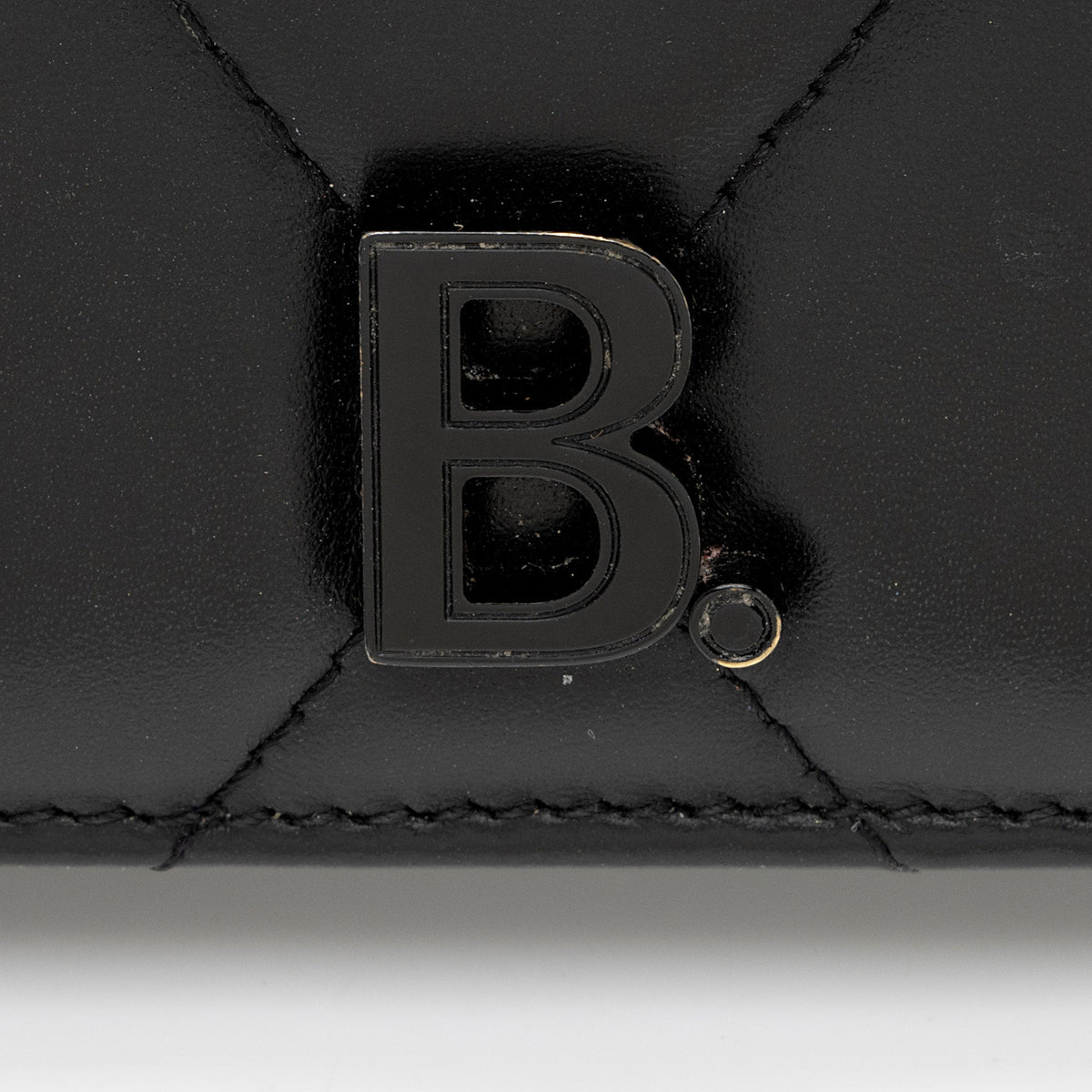 Balenciaga Quilted Calfskin B Phone Holder Crossbody Bag (SHF-wF8OTg)