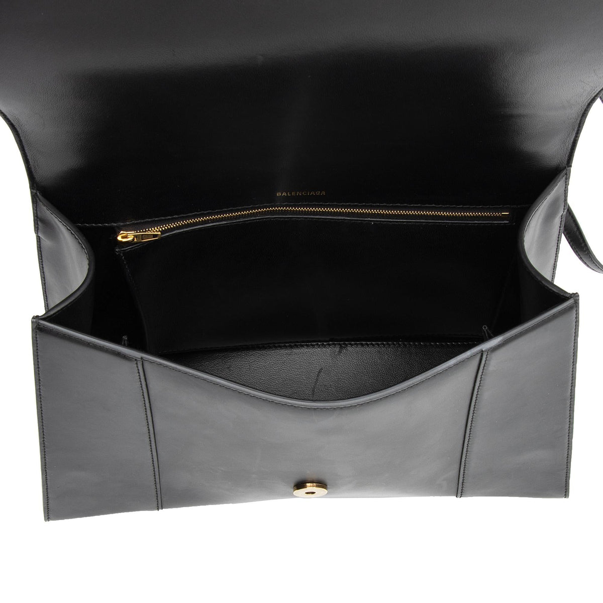 Balenciaga Shiny Calfskin Hourglass Medium Satchel (SHF-T4GYIa)