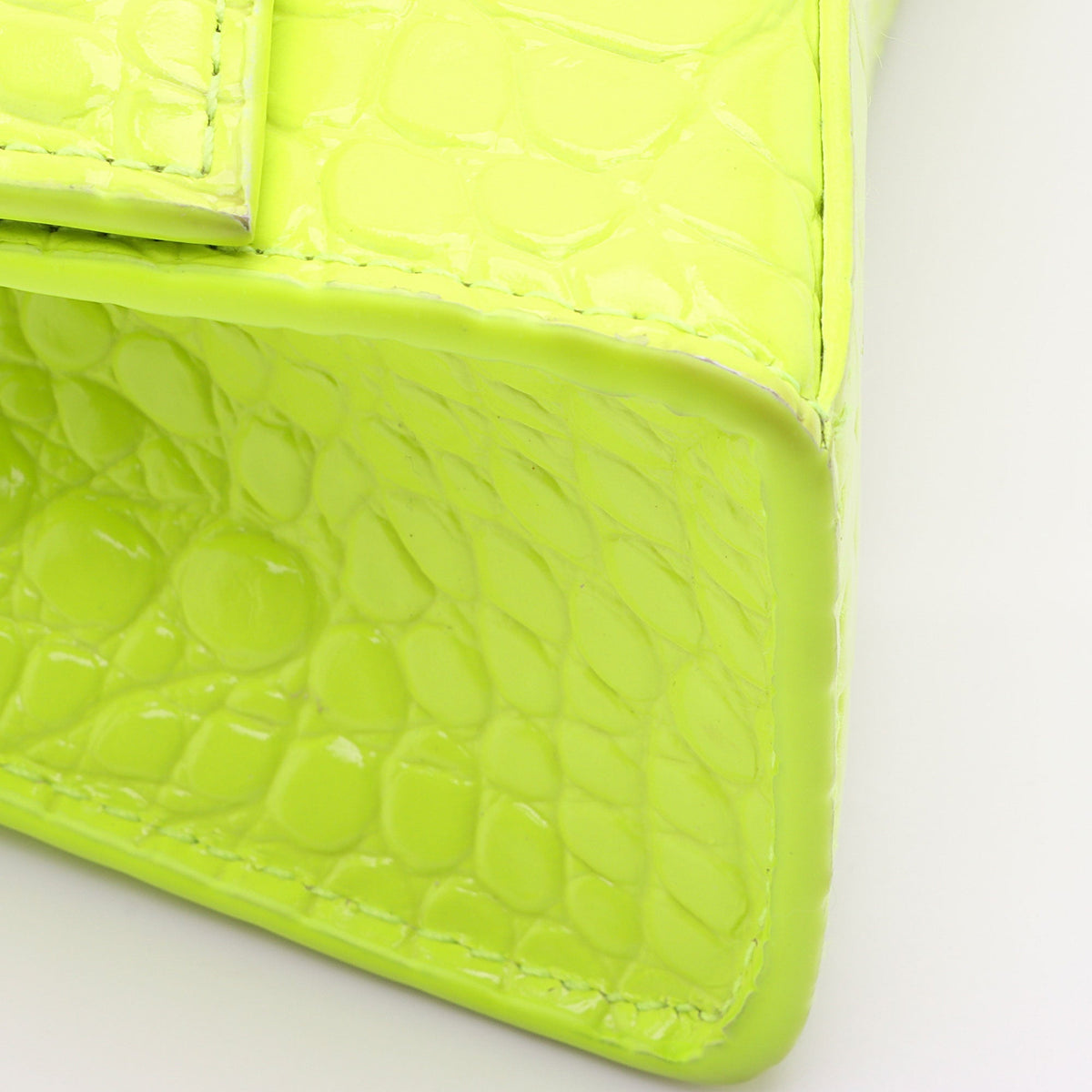 Balenciaga Shiny Croc Embossed Calfskin Hourglass XS Satchel (SHF-vSVXrb)
