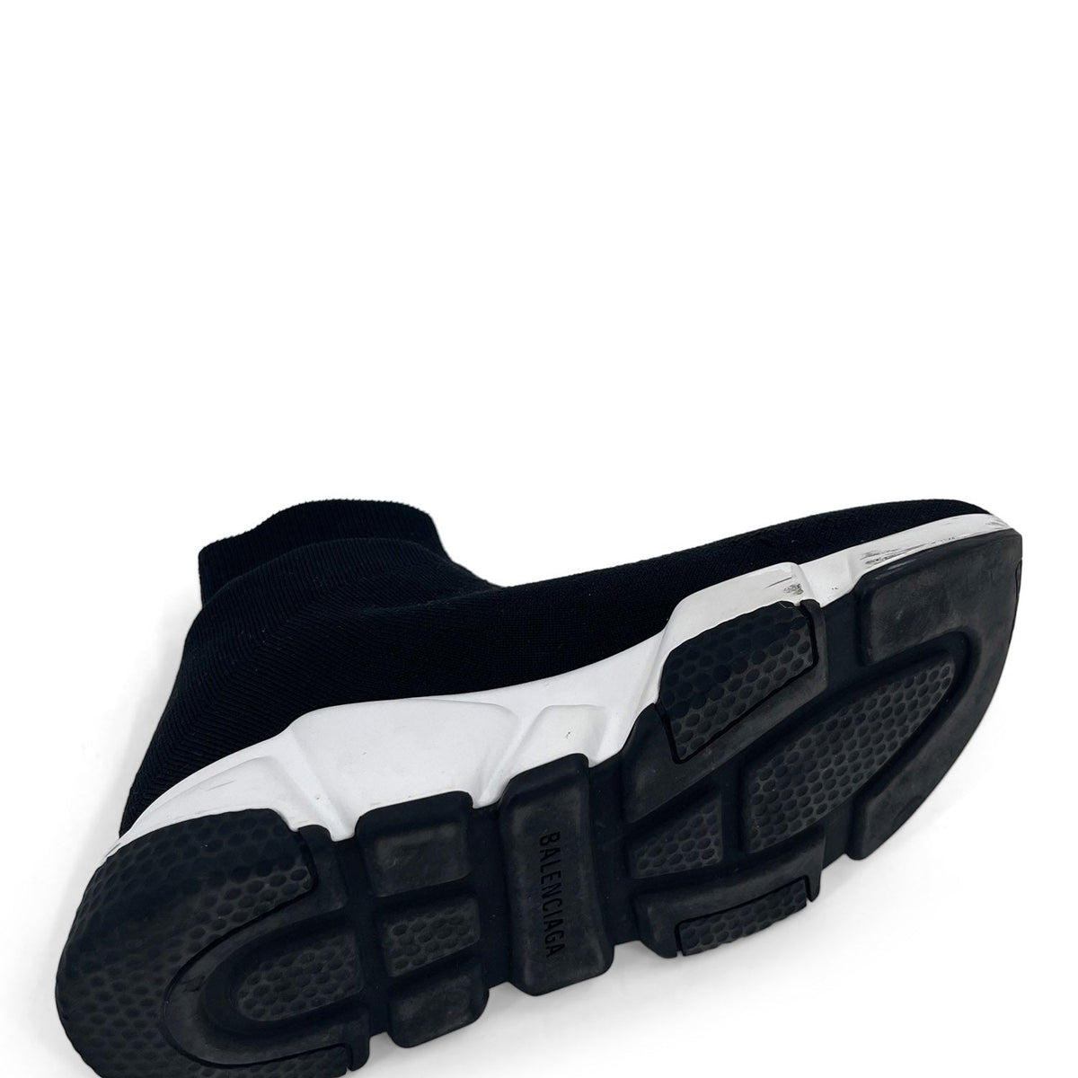 balenciaga Speed Recycled Knit Sneakers Black White