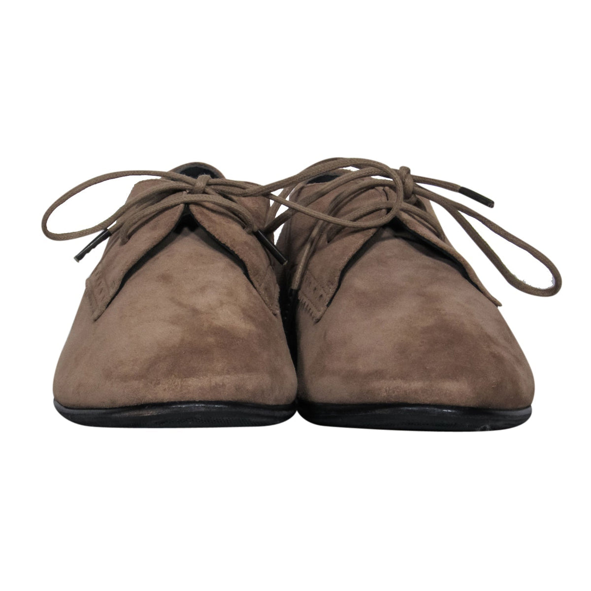 balenciaga - Tan Suede Lace-Up Oxford Loafers Sz 9.5