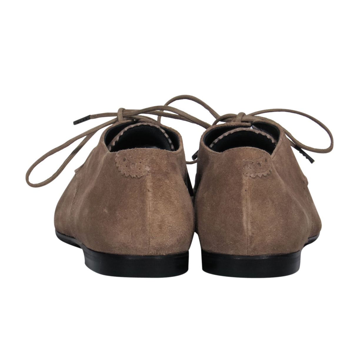 balenciaga - Tan Suede Lace-Up Oxford Loafers Sz 9.5