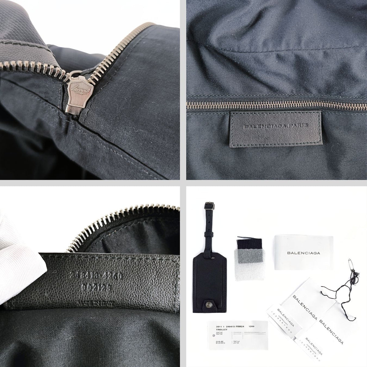 balenciaga balenciaga balenciaga Trolley suitcase in black canvas and leather