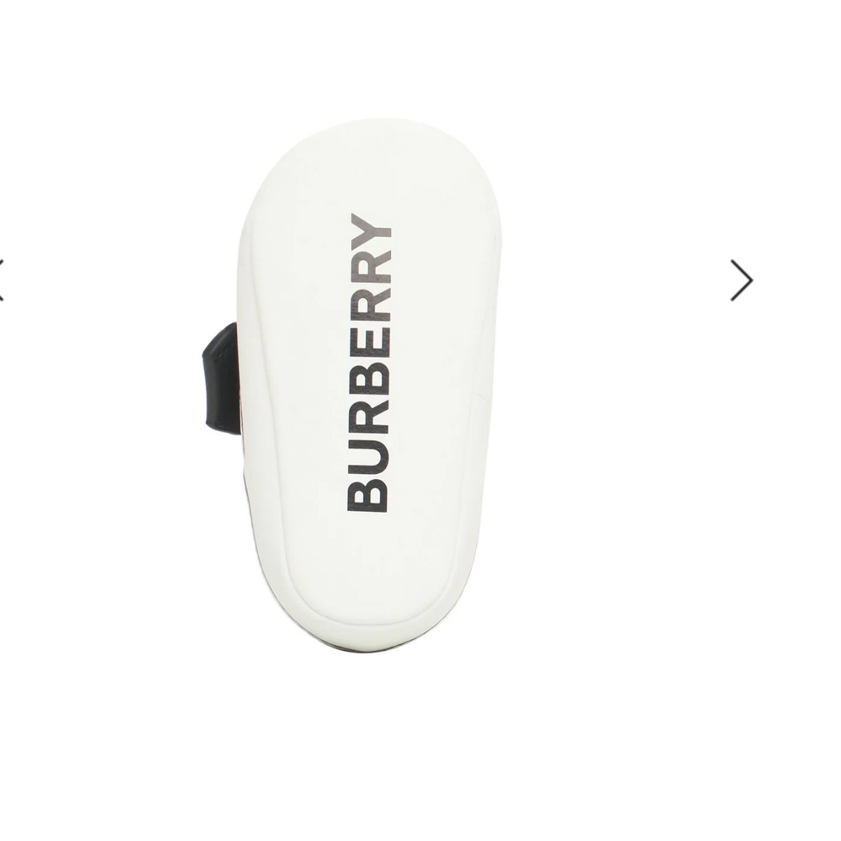 BURBERRY Baby Black Icon Stripe Strap Slip-on Sneakers