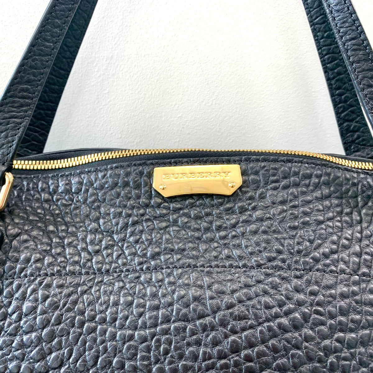 BURBERRY WELBURN BLACK LEATHER BAG